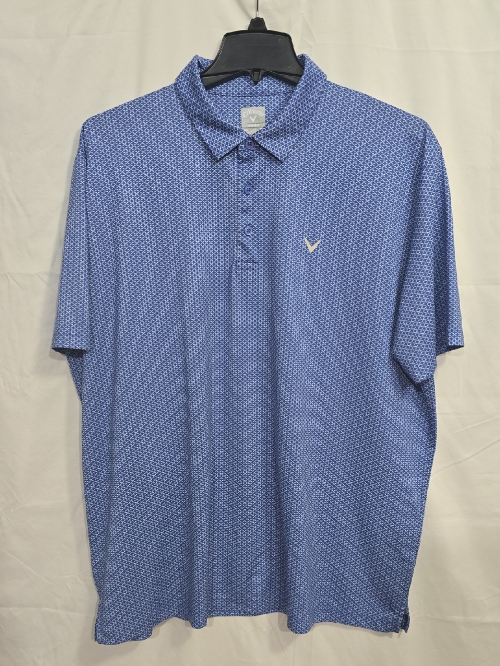 Callaway Opti-Dri Men's XXL Blue Polo Shirt Geometric